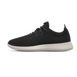 Women's Wool Runner - True Black (Cream Sole)